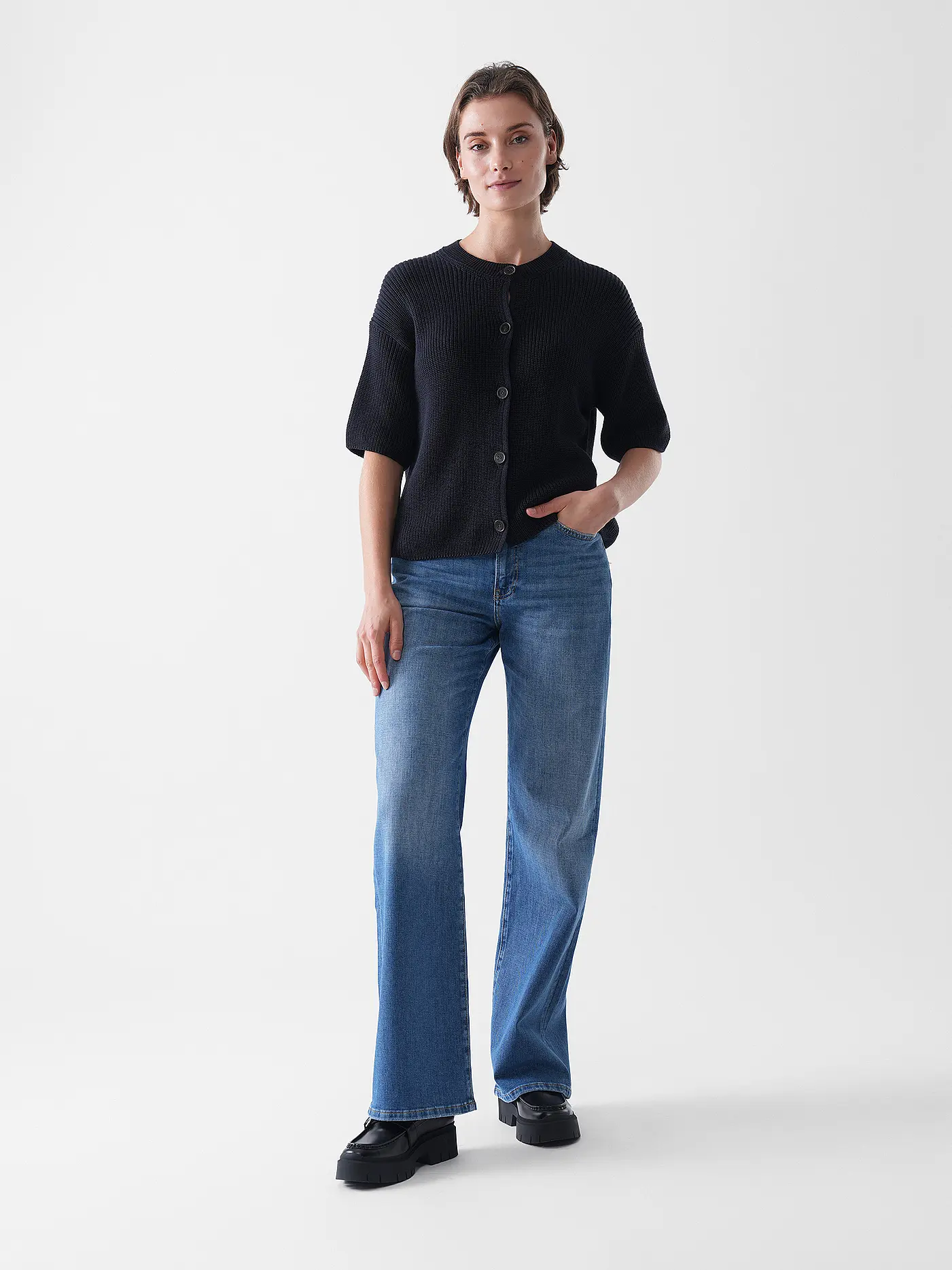 MARC O'POLO | Strickjacke | dunkelblau